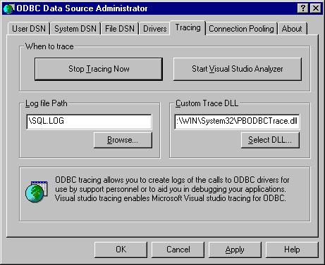 ODBC Data Source Administrator control panel applet